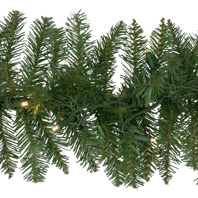 Northlight Pre-Lit Northern Pine Commercial Christmas Garland - 50' x 10" - Warm White LED Lights, 4 of 5