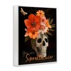 Stupell Industries Spooktacular Halloween Skull Flower Arrangement Spider Web Framed Giclee Art - 2 of 4