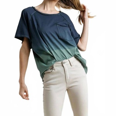 Women's Dip Dye Raw Edged Top - umgee