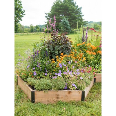 Gardener’s Supply Company Pollinator Garden Bed Elevated Cedar Planter Box | Heavy Duty Hexagon Shape w/ Aluminum Corners for Outdoor Plants & Flower Gardening | Perfect for Patio, Lawn & Backyard