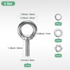 Unique Bargains Stainless Steel Durable Rust-Resistant Eyebolts with Nuts Washers Male Screw for Fastening 10 Pcs - 3 of 4