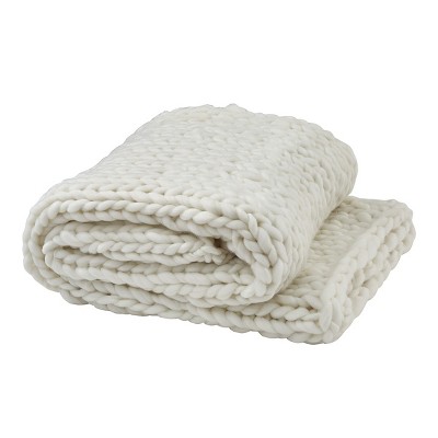 Park Designs Chunky Knit Throw White