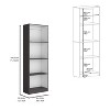 NicBex Bookcases for Living Room 71.7" H Storage Cabinet Bookshelf with Spacious Tier-Shelving Design for Home Office - 3 of 4