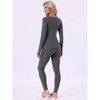 INSPIRE CHIC Women's Thermal Underwear Sets Long Sleeve Shirt with Leggings Cold Winter Base Layer Pajamas Set - 4 of 4