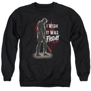 Friday The 13th I Wish It Was Friday Adult Crewneck Sweatshirt - 1 of 4