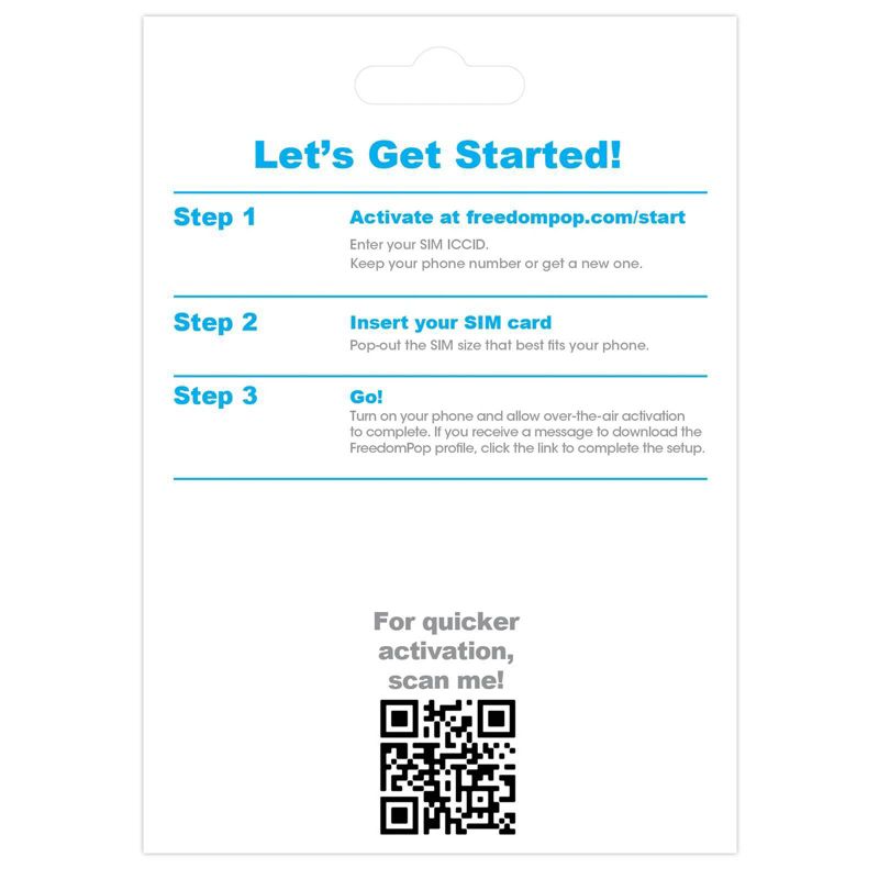 FreedomPop Voice SIM Kit Starter Kit, 3 of 6