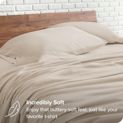 Queen Sand Organic Cotton Jersey Sheet Set