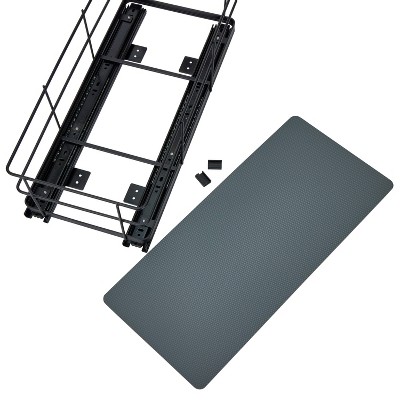 Organize It All 9"x19.7" Slide Out Shelf Organizer: Steel Kitchen Cabinet Storage, Black, 4.5" Height, 12.13 lbs — фото 7
