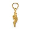 Black Bow Jewelry 14k Yellow Gold 3D Satin & Diamond Cut Hibiscus Pendant, 10mm (3/8 in) - 2 of 4