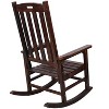 Lyngins Outdoor Nursery Rocking Chair with High Backrest,Glider Rocking Chair,Wood Accent Chair for Bedroom,Living Room,Garden - 2 of 4