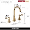 Mixxidea 3 Hole Two Handle Bathroom Faucet Brushed Gold - 3 of 3
