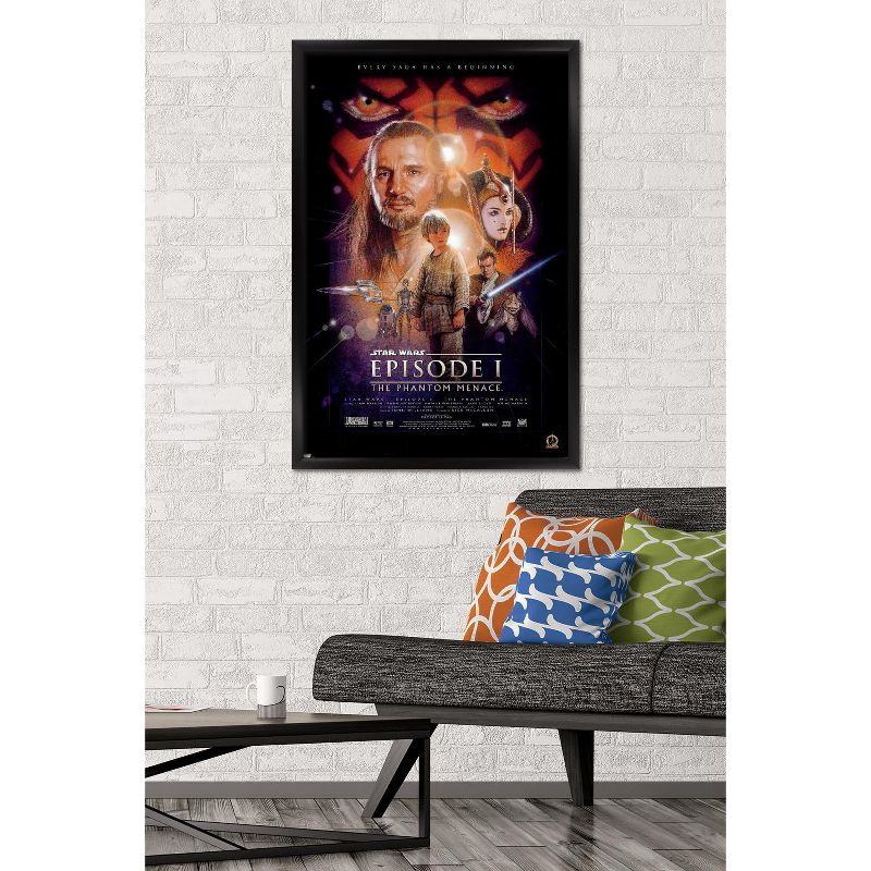 Trends International 24X36 Star Wars: The Phantom Menace - One Sheet Framed Wall Poster Prints, 2 of 7