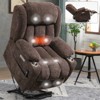 CLIHOME Chenille Power Lift Recliner Chair, Heavy Duty Motion Mechanism with 8-Point Vibration Massage and Lumbar Heating, USB and Type-C Ports - 3 of 4