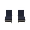 WestinTrends All Weather Wicker Outdoor Patio Chaise Lounge with Cushion (Set of 2) - 4 of 4