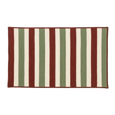 Colonial Mills Rudolf Reversible Holiday Rug Area Rug - Red/Green/White 22" x 34"