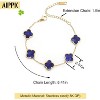 18K Gold Plated Clover Lucky Bracelet for Women White/Black/Red/Green Flower Four Leaf Link Bracelets - 2 of 4