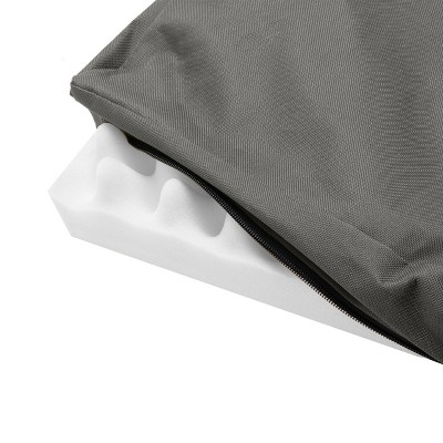 Medium Stone Gray Orthopedic Dog Bed with Water-Resistant Cover