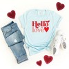 Simply Sage Market Women's Hello Love Short Sleeve Graphic Tee - 3 of 4