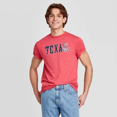 red t shirt jeans