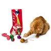 Midlee Christmas Stocking Cat Toy Gift Set (14 Toys)- Candy Canes, Bells, Mice Kitten Holiday Toys - 3 of 4
