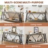 MAYEERTY Sofa Table 70.9 2 tier shelves for Hallways Living Rooms Entryways Rustic Gray Black 70.9L X 11.8W X 32H - 4 of 4