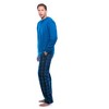 #FollowMe Mens Thermal Henley Pajama Set with Polar Fleece Pants  Warm, Comfy Sleepwear - 2 of 3
