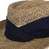 CTM Men's Straw Gambler Hat with Hatband - 3 of 3