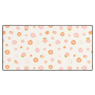 marufemia Sweet peach pink and orange Desk Mat