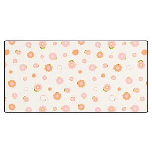 marufemia Sweet peach pink and orange Desk Mat - 1 of 4