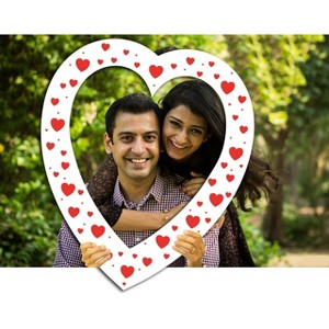 LEMONSODA Heart-Shaped Valentine's Day Party Frame Photo Prop, 35 X 30 inches - 1 of 1
