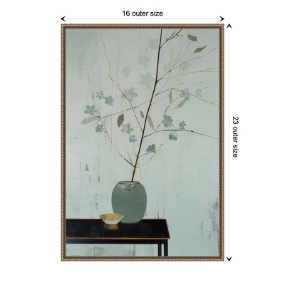 Amanti Art Branch in Vase by Treechild Canvas Wall Art Print Framed 16 x 23-in.