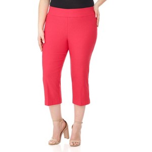 Rekucci Curvy Woman  Classic Pull-On Stretchy Straight Leg Capri - 1 of 4