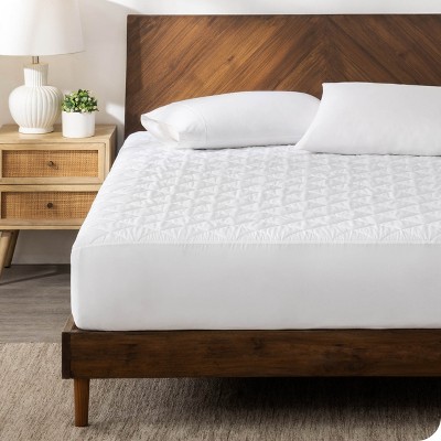 Twin White Waterproof Quilted Down Alternative Mattress Pad
