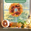 24 Inch Fall Wreath for Front Door, Autumn Artificial Wreath with Pumpkins, Maple Leaves, Berries - 4 of 4