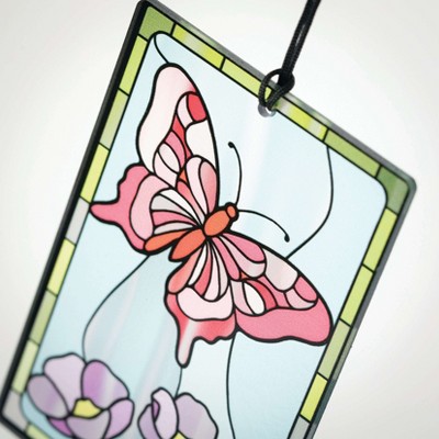 Art Deco Butterfly Wind Chime with Silver Tubes