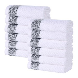 Medallion Cotton Jacquard Towel Set by Blue Nile Mills - 1 of 4