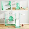 4 in 1 Toddler Slide and Swing Set for Ages 1.5-4, Toddler Playset Playground with Climber, Basketball Hoop - 3 of 4