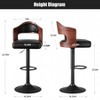 MOONMISS Cat Scratch Cloth Bar Stools Set of 2 adjustable height and 360 Degree Swivel with Footrest for Bar, Kitchen, Dining Room - 4 of 4
