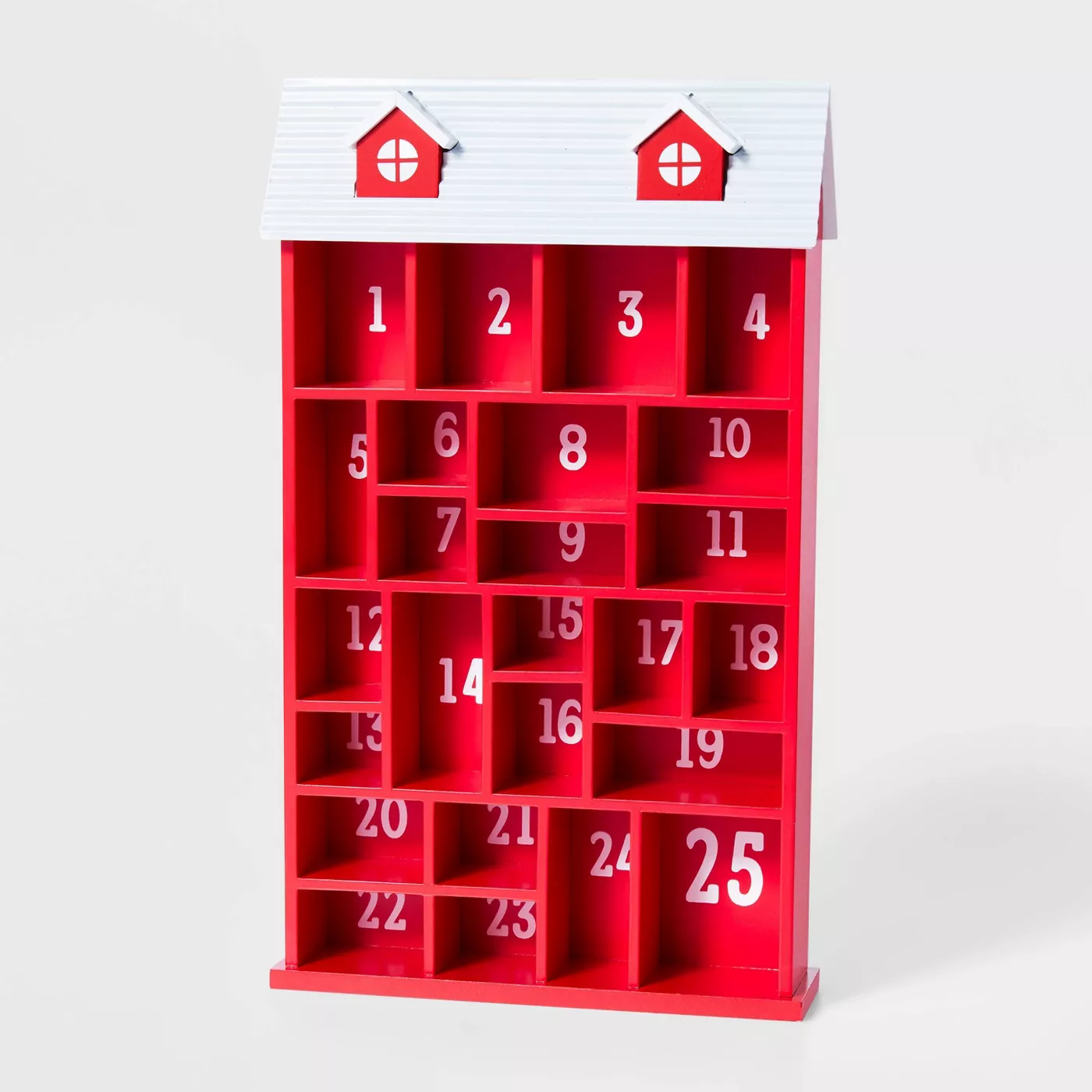 Wood House Advent Calendar Red - Wondershop™ - Image 1 Of 3