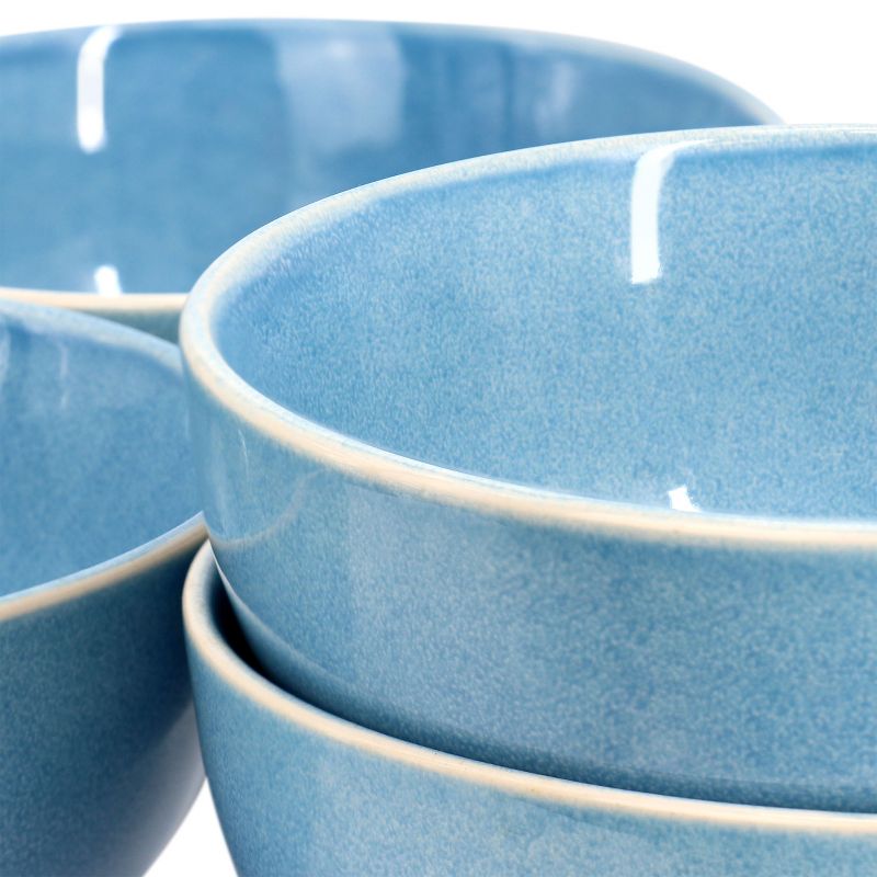 Meritage Sussex 4 Piece 6 Inch Reactive Glaze Stoneware Cereal Bowl Set in Blue, 5 of 7