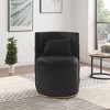 Sapphtopaz Velvet Swivel Accent Chair with Button Tufted Backrest Upholstered Barrel Chairs with Storage Curved Chairs for Living Room, Bedroom - 2 of 4