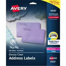 Avery Dot Matrix Mailing Labels 1 Across 15/16 X 3 1/2 White 5000 