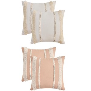 REGALWOVEN 4 Pcs Boho Modern Striped Decorative Throw Pillow Cover for Living Room Bed Sofa - 1 of 4