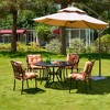 ARTPLAN Outdoor Chair Cushion,High Back Tufted Patio Cushion with Tie for Adirondack Rocker Chair,44"x21"x4",1 Count,Floral - 2 of 4
