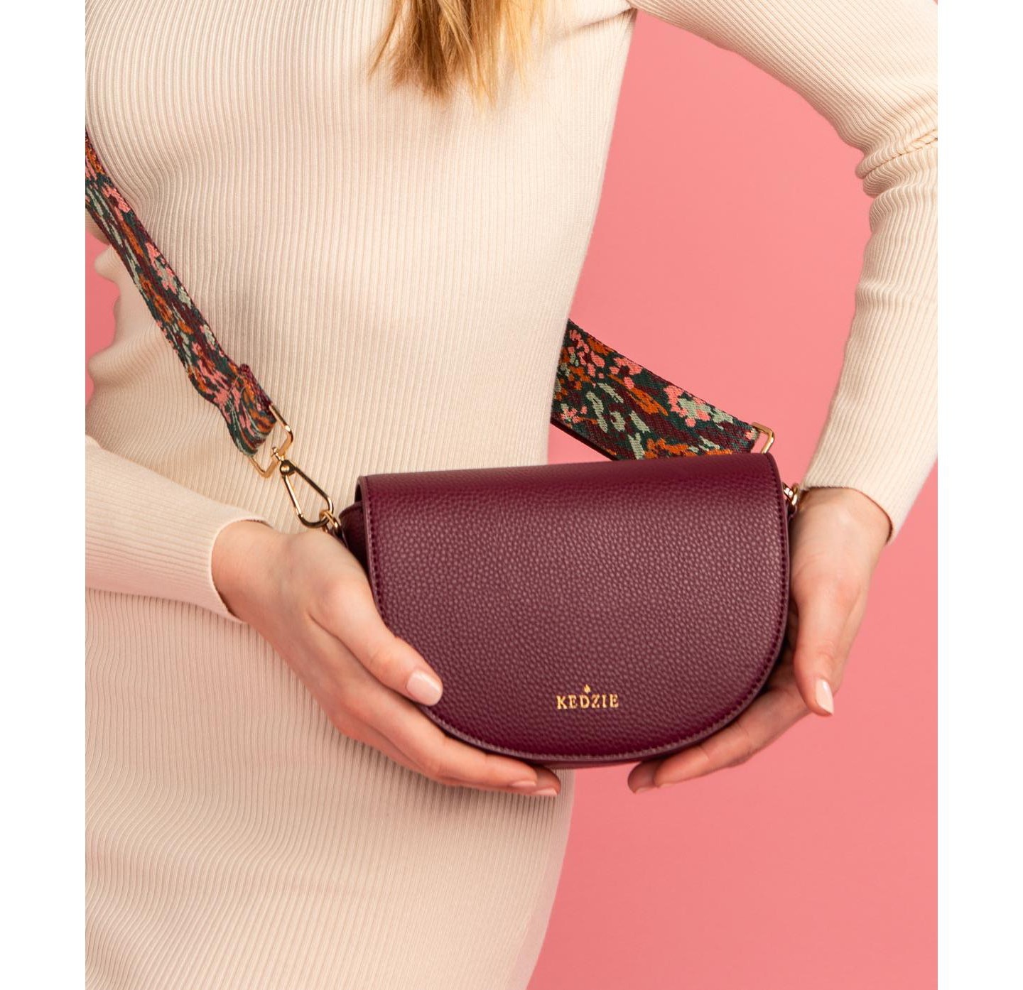 Женская сумка KEDZIE Luna Crossbody Bag Shoulder Purse Oxblood — фото 5