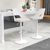 Tangkula Bar Stools Set of 2 w/Enlarged PU Leather Seat Footrest Swivel Bar Chairs - 3 of 4