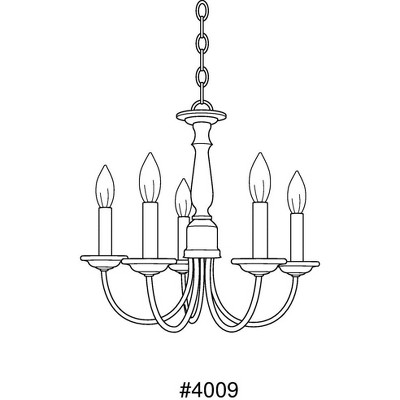 Trinity Brushed Nickel 5-Light Mini Chandelier with White Candle Covers