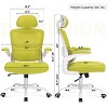 Best Ergonomic Mesh Office Chair With Lumbar Support,Flip-Up Arms,Swivel Desk Chair High Office Chair With Wheels-The Pop Home - 3 of 4