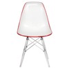 LeisureMod Cresco Mid-Century Modern Acrylic Dining Chair with Acrylic Dowel Eiffel Legs – Kitchen & Dining Room Chair - 2 of 4