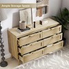 Rattan Dresser for Bedroom, Boho Dressers with Spacious Storage, Modern Natural Dresser - 2 of 4